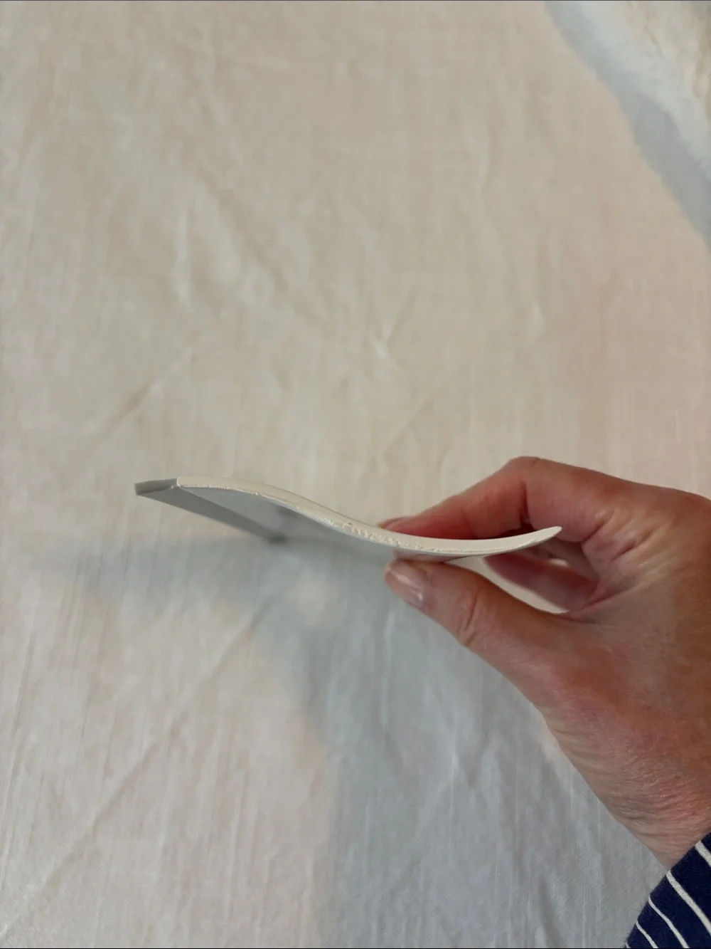 The Pampered Chef Dough Scraper — Cream Body with Gray Edge